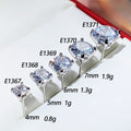Classic Four Prong Round Zircon Stud Earrings Simple Single Stone Earrings For Women view 1