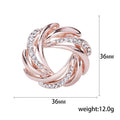 Vintage Alloy Rhinestone Flower Brooch Pin For Scarves And Apparel view 5