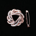 Vintage Alloy Rhinestone Flower Brooch Pin For Scarves And Apparel view 4