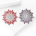 Sparkling Alloy Zircon Sunflower Brooch For Coats Sweaters And view 3