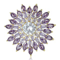Sparkling Alloy Zircon Sunflower Brooch For Coats Sweaters And view 2