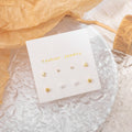 Sweet Mini Pearl Rhinestone Heart Ball Stud Set With Silver Needle Elegant Fashion Earrings view 4