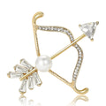 Alloy Rhinestone Bow And Arrow Brooch Men's Suit Lapel Pin view 1