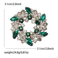 Alloy Rhinestone Bauhinia Wreath Brooch Pin For Women’s Apparel view 9