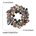 Alloy Rhinestone Bauhinia Wreath Brooch Pin For Women’s Apparel view 5