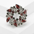 Alloy Rhinestone Bauhinia Wreath Brooch Pin For Women’s Apparel view 3