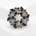 Alloy Rhinestone Bauhinia Wreath Brooch Pin For Women’s Apparel view 4