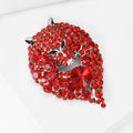 Alloy Full Rhinestone Wolf Head Brooch Pin For Men's Lapels view 4