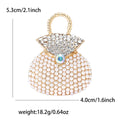 Alloy Pearl Handbag Brooch Pin For Women Suits And Coats view 6