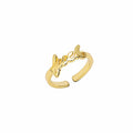 European American Personalized Engraved Letter Ring For Women, Minimalist Trendy Fashion Jewelry view 5