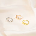European American Personalized Engraved Letter Ring For Women, Minimalist Trendy Fashion Jewelry view 1