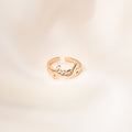 European American Personalized Engraved Letter Ring For Women, Minimalist Trendy Fashion Jewelry view 3