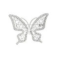 Alloy Pearl Butterfly Brooch With Rhinestones For Blazer Accessories view 5