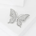 Alloy Pearl Butterfly Brooch With Rhinestones For Blazer Accessories view 3