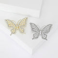 Alloy Pearl Butterfly Brooch With Rhinestones For Blazer Accessories view 2
