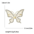 Alloy Pearl Butterfly Brooch With Rhinestones For Blazer Accessories view 6