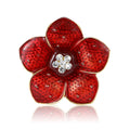 Alloy Enamel Poppy Flower Brooch Pin For Women's Clothing view 5