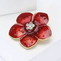 Alloy Enamel Poppy Flower Brooch Pin For Women's Clothing view 2