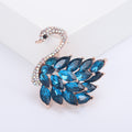 Crystal Rhinestone Swan Brooch Pin For Coat And Jacket Closure view 3