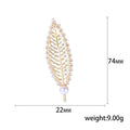 Pearl Alloy Leaf Brooch Pin For Suit Jackets And Coats view 5