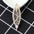 Pearl Alloy Leaf Brooch Pin For Suit Jackets And Coats view 4
