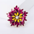 Alloy Enamel Flower Brooch Fashion Clothing Accessory Lapel Pin view 2