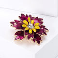 Alloy Enamel Flower Brooch Fashion Clothing Accessory Lapel Pin view 5