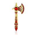 Alloy Rhinestone Axe Brooch For Men's Suits And Coats view 5