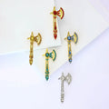 Alloy Rhinestone Axe Brooch For Men's Suits And Coats view 1