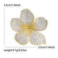 Metal Alloy Zircon Peach Blossom Lapel Pin For Suit Decoration Brooch view 4