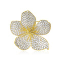 Metal Alloy Zircon Peach Blossom Lapel Pin For Suit Decoration Brooch view 2