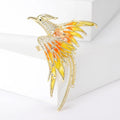 Alloy Zircon Phoenix Brooch Pin For Luxury Autumn Winter Apparel view 6