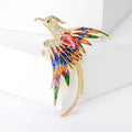 Alloy Zircon Phoenix Brooch Pin For Luxury Autumn Winter Apparel view 3