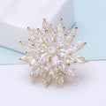 Alloy Zircon Rotating 3D Snowflake Brooch For Suit Decoration view 2