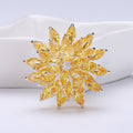 Alloy Zircon Rotating 3D Snowflake Brooch For Suit Decoration view 6