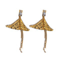 Alloy Rhinestone Fishtail Sequin Long Tassel Drop Earrings For Women European Fashion view 5