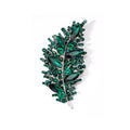 Korean Fashion Creative Rhinestone Leaf Brooch Super Sparkly Hollow Simple Women Lapel Pin view 5