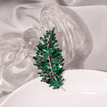 Korean Fashion Creative Rhinestone Leaf Brooch Super Sparkly Hollow Simple Women Lapel Pin view 2
