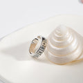 Chinese Style Hip Hop Mahjong Tile Ring, Distressed Open Adjustable Fa Cai Statement Finger Ring view 3