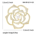 Alloy Zircon Pearl Camellia Brooch For Suits And Qipao Dresses view 4
