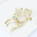 Alloy Zircon Deer Brooch For Cute Animal Suit Decoration view 4