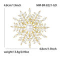 Alloy Zircon Snowflake Brooch For Suit Dress And Coat Decoration view 5