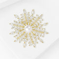 Alloy Zircon Snowflake Brooch For Suit Dress And Coat Decoration view 2