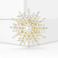 Alloy Zircon Snowflake Brooch For Suit Dress And Coat Decoration view 3