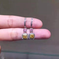 Fashion Magazine Style Long Colorful Rhinestone Bridal Dangle Earrings For Wedding Women view 2