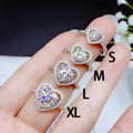 Micro Pave Heart Zircon Ring Fashion Heart Shape Women's Engagement Diamond Ring view 1