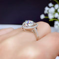 Micro Pave Heart Zircon Ring Fashion Heart Shape Women's Engagement Diamond Ring view 4