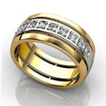 European American Two Tone Couple Rings Trendy Unisex Minimalist Index Finger Ring For Women view 2
