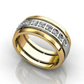 European American Two Tone Couple Rings Trendy Unisex Minimalist Index Finger Ring For Women view 3