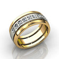 European American Two Tone Couple Rings Trendy Unisex Minimalist Index Finger Ring For Women view 4